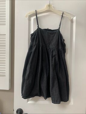 Topshop Black Mini Dress with Spaghetti Straps